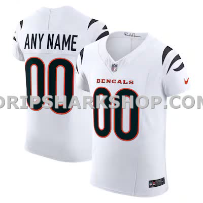 Mens Nike White Cincinnati Bengals Vapor Fuse Elite Custom Jersey
