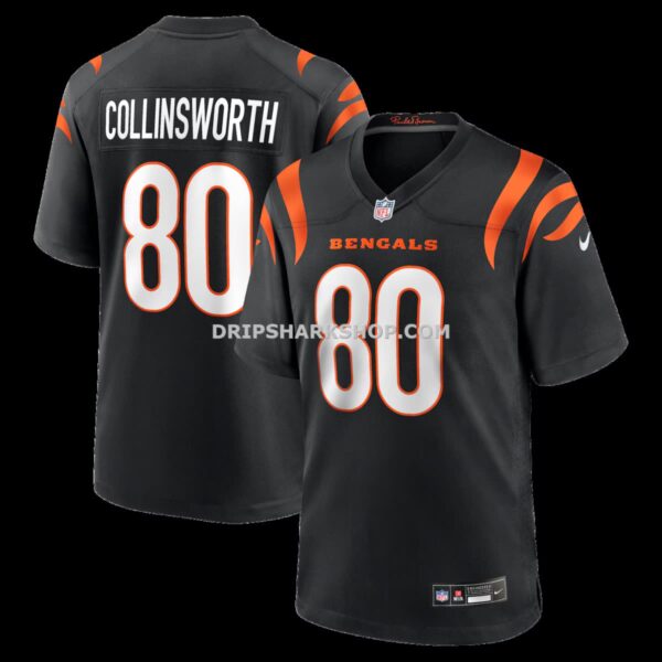 Mens Nike Cris Collinsworth Black Cincinnati Bengals Team Retired Player Game Jersey
