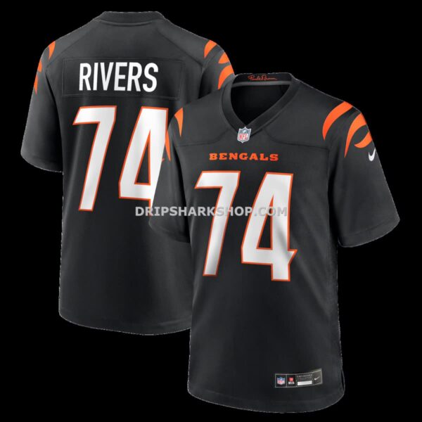 NFL07da03G04-a6a5d9 Mens Nike Jalen Rivers Black Cincinnati Bengals Team Game Jersey
