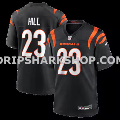 Mens Nike Daxton Hill Black Cincinnati Bengals Player Game Jersey