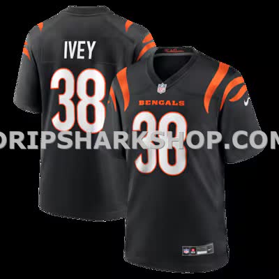 Mens Nike Dj Ivey Black Cincinnati Bengals Team Game Jersey