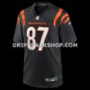 Mens Nike Tanner Hudson Black Cincinnati Bengals Home Game Player Jersey
