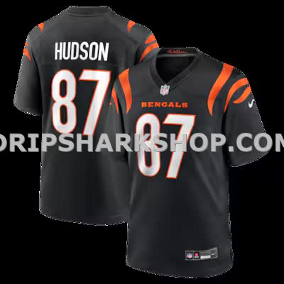Mens Nike Tanner Hudson Black Cincinnati Bengals Home Game Player Jersey