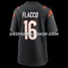 NFL07f587G06-302dd3 Mens Nike Joe Flacco Black Cincinnati Bengals Team Game Jersey