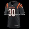 Mens Nike Chase Brown Black Cincinnati Bengals Team Game Jersey