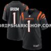 NFL07f7bfM01-7e7277 Mens Nike Number 1 Groom Black Cincinnati Bengals Game Jersey