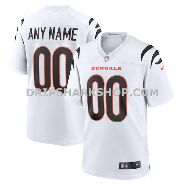 Mens Nike White Cincinnati Bengals Game Custom Jersey Pi4291000
