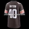 NFL0809d3G06-985470 Mens Nike Nathaniel Watson Brown Cleveland Browns Team Game Jersey