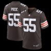 Mens Nike Ethan Pocic Brown Cleveland Browns Game Jersey