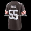 Mens Nike Ethan Pocic Brown Cleveland Browns Game Jersey