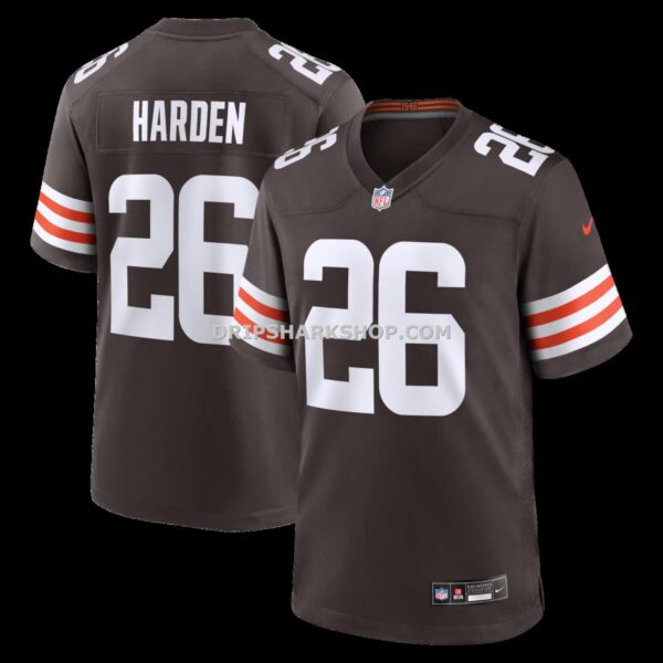 Mens Nike Myles Harden Brown Cleveland Browns Team Game Jersey