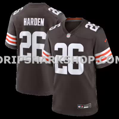 Mens Nike Myles Harden Brown Cleveland Browns Team Game Jersey