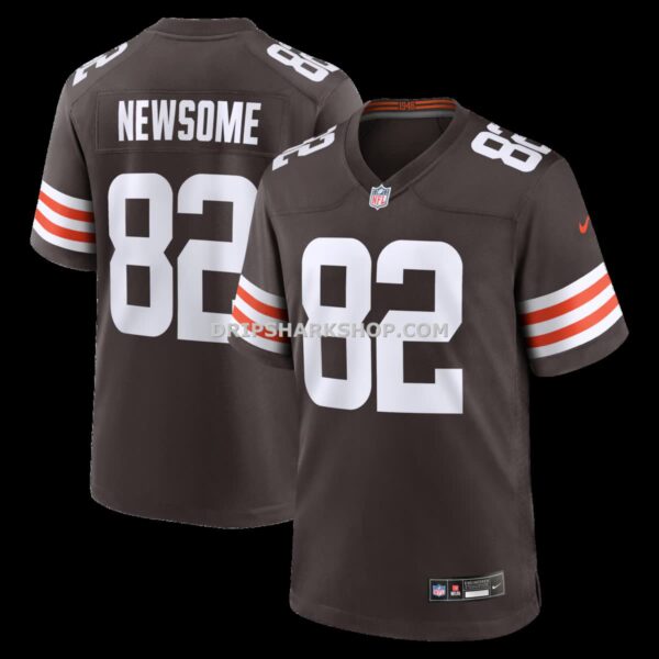 Mens Nike Ozzie Newsome Brown Cleveland Browns Game Retired Player Jersey