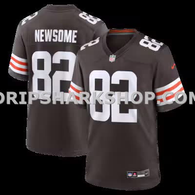 Mens Nike Ozzie Newsome Brown Cleveland Browns Game Retired Player Jersey