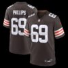 Mens Nike Tyre Phillips Brown Cleveland Browns Team Game Jersey