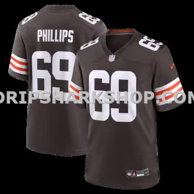 Mens Nike Tyre Phillips Brown Cleveland Browns Team Game Jersey