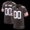 NFL08219aG04-cb611c Mens Nike Cleveland Browns Brown Custom Game Jersey