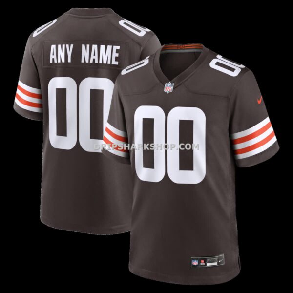 NFL08219aG04-cb611c Mens Nike Cleveland Browns Brown Custom Game Jersey
