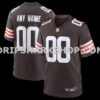 NFL08219aM01-b74647 Mens Nike Cleveland Browns Brown Custom Game Jersey