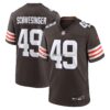 Mens Nike Carson Schwesinger Brown Cleveland Browns 2025 Nfl Draft Game Jersey