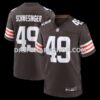 Mens Nike Carson Schwesinger Brown Cleveland Browns 2025 Nfl Draft Game Jersey