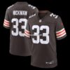 Mens Nike Ronnie Hickman Brown Cleveland Browns Team Game Jersey