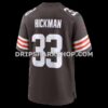 Mens Nike Ronnie Hickman Brown Cleveland Browns Team Game Jersey