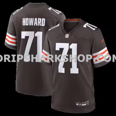 Mens Nike Tytus Howard Brown Cleveland Browns Team Game Jersey