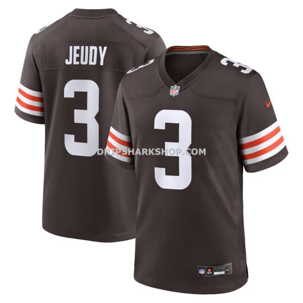 Mens Nike Jerry Jeudy Brown Cleveland Browns Game Jersey