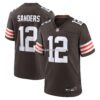 Mens Nike Shedeur Sanders Brown Cleveland Browns 2025 Nfl Draft Game Jersey