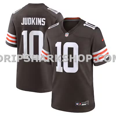 Mens Nike Quinshon Judkins Brown Cleveland Browns 2025 Nfl Draft Game Jersey