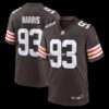 NFL0854f7G04-5f5bf2 Mens Nike Shelby Harris Brown Cleveland Browns Team Game Jersey