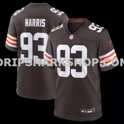 Mens Nike Shelby Harris Brown Cleveland Browns Team Game Jersey