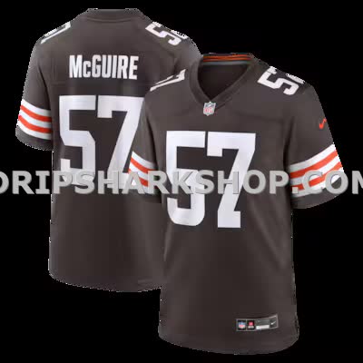 Mens Nike Isaiah Mcguire Brown Cleveland Browns Team Game Jersey