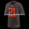Mens Nike Denzel Ward Brown Cleveland Browns Alpha Dawg Game Jersey