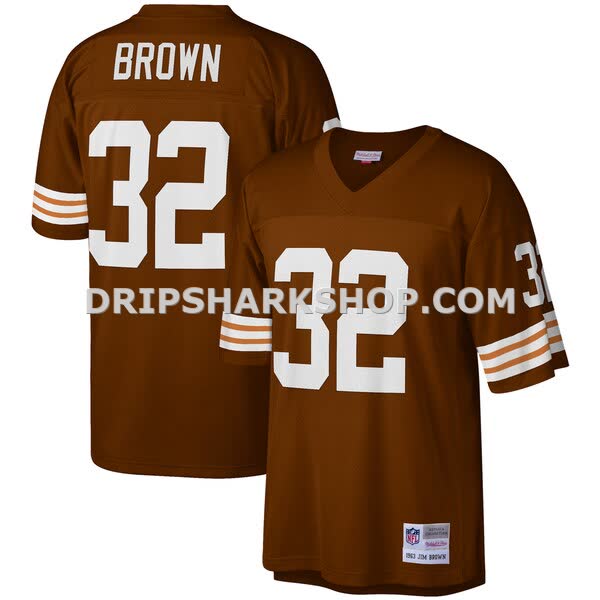 Mens Mitchell And Ness Jim Brown Brown Cleveland Browns Legacy Replica Jersey Pi3610000