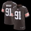 Mens Nike Alex Wright Brown Cleveland Browns Team Game Jersey