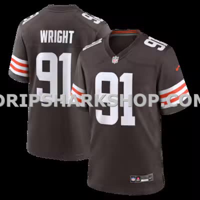Mens Nike Alex Wright Brown Cleveland Browns Team Game Jersey