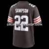 NFL086942G06-c5d365 Mens Nike Dylan Sampson Brown Cleveland Browns Team Game Jersey