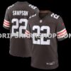 NFL086942M01-1ae095 Mens Nike Dylan Sampson Brown Cleveland Browns Team Game Jersey