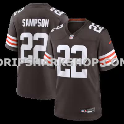 Mens Nike Dylan Sampson Brown Cleveland Browns Team Game Jersey