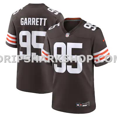 Mens Nike Myles Garrett Brown Cleveland Browns Team Game Jersey