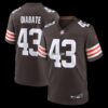 Mens Nike Mohamoud Diabate Brown Cleveland Browns Team Game Jersey