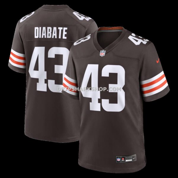 Mens Nike Mohamoud Diabate Brown Cleveland Browns Team Game Jersey