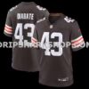 Mens Nike Mohamoud Diabate Brown Cleveland Browns Team Game Jersey