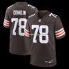 NFL0874d2G04-a61fae Mens Nike Jack Conklin Brown Cleveland Browns Game Player Jersey