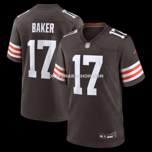 Mens Nike Jerome Baker Brown Cleveland Browns Team Game Jersey