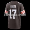 Mens Nike Jerome Baker Brown Cleveland Browns Team Game Jersey