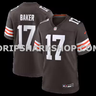 Mens Nike Jerome Baker Brown Cleveland Browns Team Game Jersey