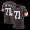 Mens Nike Cornelius Lucas Brown Cleveland Browns Team Game Jersey